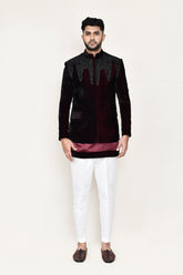 Maroon Kurta with Straight Fit Pant